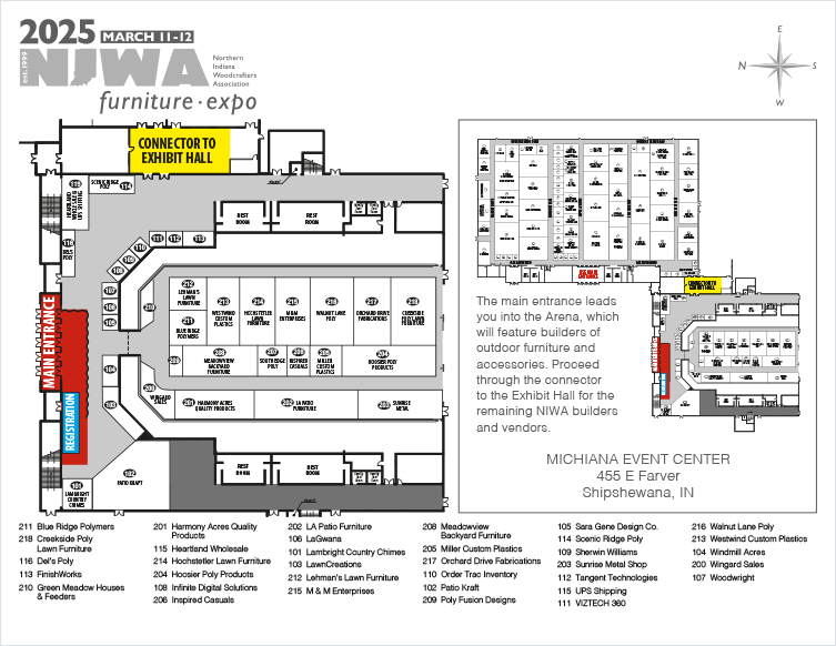 NIWA 2025 Furniture Expo Map