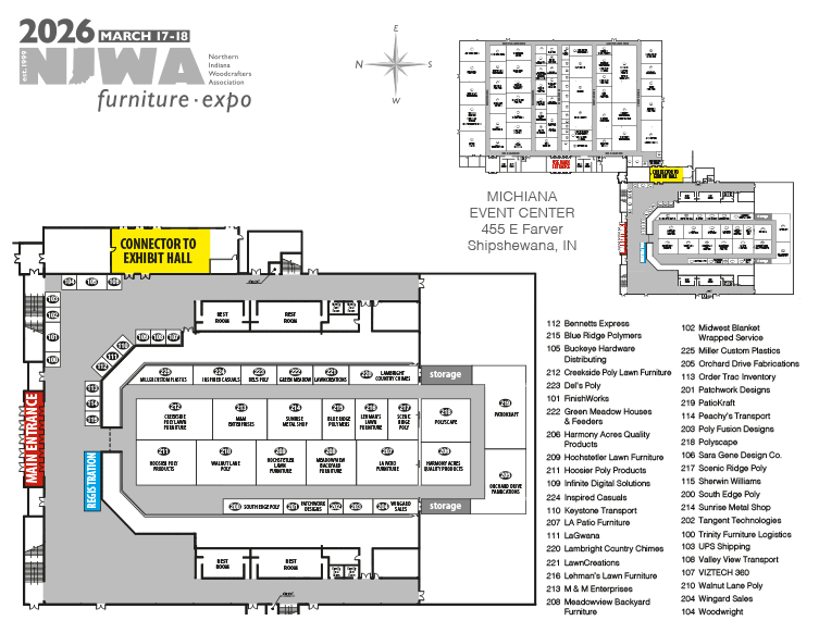 NIWA 2026 Furniture Expo Map
