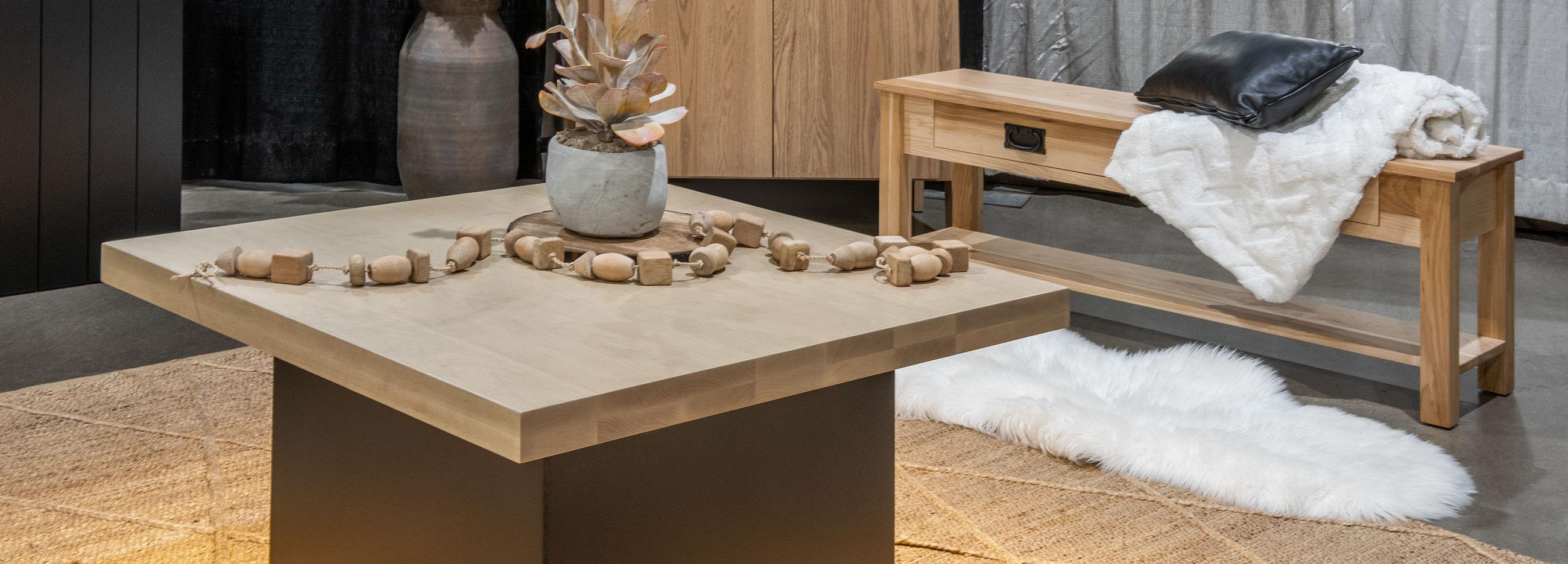 D&D Wood Products Occasional Table, Bench and Bookcase