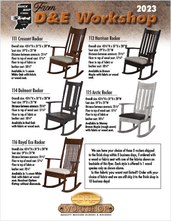 2023 D&E Workshop Quality Mission Rockers Quick Ship Flyer
