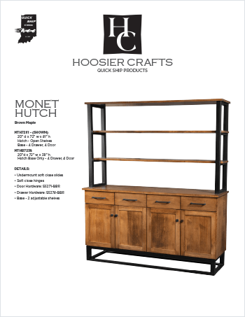2026 Hoosier Crafts Dining Room Furniture Quick Ship Flyer