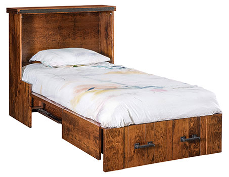 Rock Country Furniture Glenwood Mobile Murphy Bed Cabinet Twin Open