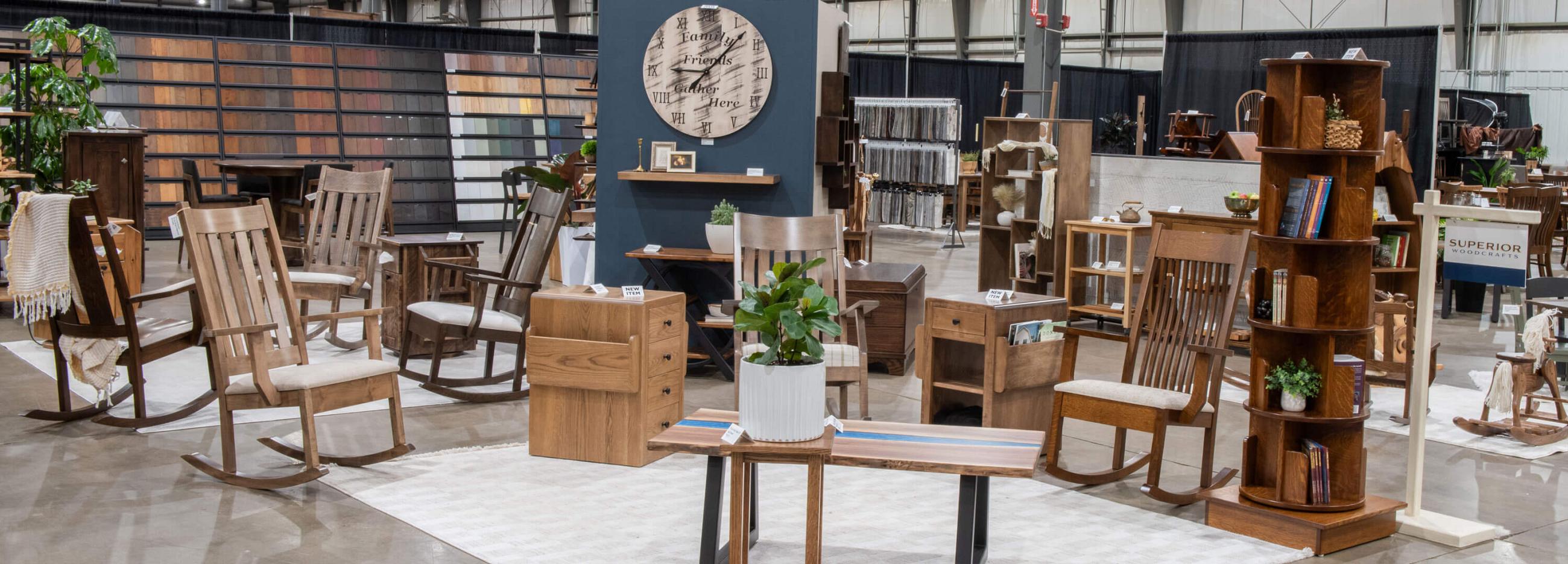 Superior Woodcrafts NIWA Amish Furniture Expo Booth