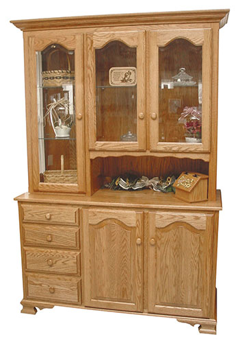 Townline Furniture LaGrange 3 Door Hutch Open and Closed Deck
