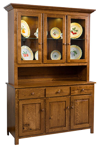 Townline Furniture Shaker 3 Door 3 Drawer Hutch