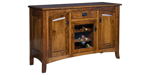 Townline Furniture Cambria 3 Door Wine Rack Sideboard