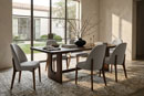 Troyer Design Company Adobe Double Pedestal Table with RH Yoder Burrick Chairs 2 Dining Room Furniture Collection