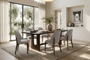 Troyer Design Company Adobe Double Pedestal Table with RH Yoder Burrick Chairs 3 Dining Room Furniture Collection