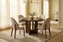 Troyer Design Company Adobe Double Pedestal Table with RH Yoder Burrick Chairs 4 Dining Room Furniture Collection