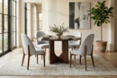 Troyer Design Company Adobe Double Pedestal Table with RH Yoder Burrick Chairs 6 Dining Room Furniture Collection