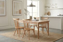 Troyer Design Company Diamond Lake Leg Table Scalloped Apron with RH Yoder Bersina Chairs 2 Dining Room Furniture Collection