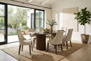 Troyer Design Company Rainier Double Pedestal Table with RH Yoder Westal Chairs 2 Dining Room Furniture Collection