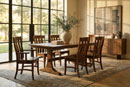 Troyer Design Company Washington Table with Artisan Abilene Chairs Dining Room Furniture Collection