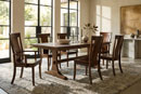 Troyer Design Company Washington Table with Artisan Albany Chairs Dining Room Furniture Collection