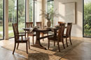 Troyer Design Company Washington Table with Artisan Alexander Chairs Dining Room Furniture Collection