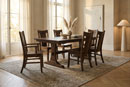 Troyer Design Company Washington Table with Artisan Ellington Chairs Dining Room Furniture Collection