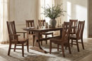 Troyer Design Company Washington Table with Artisan Yorkland Chairs 2 Dining Room Furniture Collection