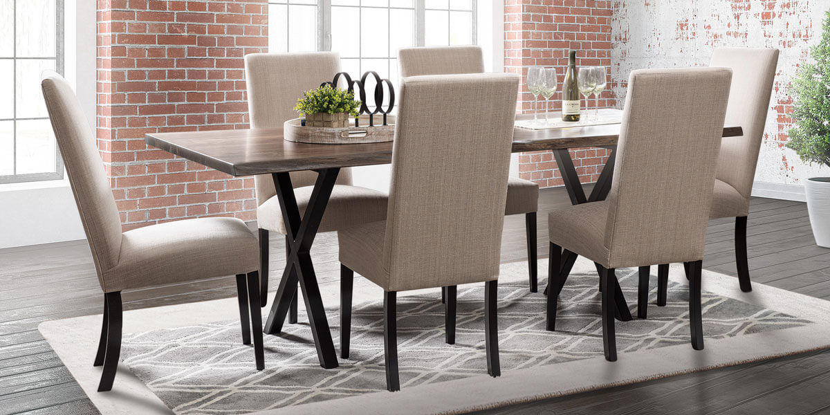 West Point Woodworking Live Edge Program Dining Room Furniture Set