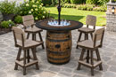 Wildwood Rustic Creations table on patio bad chairs