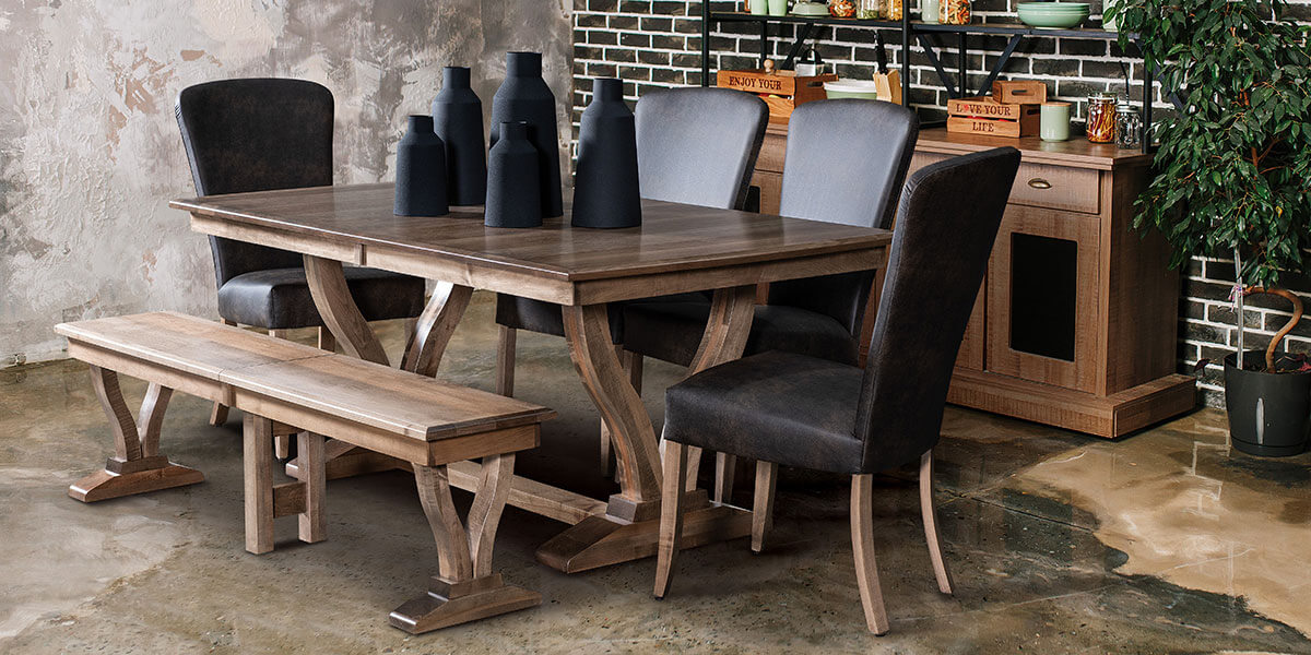 Woodside Woodworks Brooklyn Bench Dining Room Furniture Collection