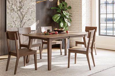 Woodside Woodworks Burbank Leg Table Dining Room Furniture Set