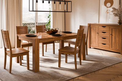 Woodside Woodworks Catalina Leg Table Dining Room Furniture Set