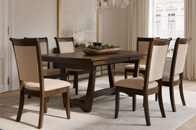 Woodside Woodworks Hannah Trestle Table Dining Room Furniture Set