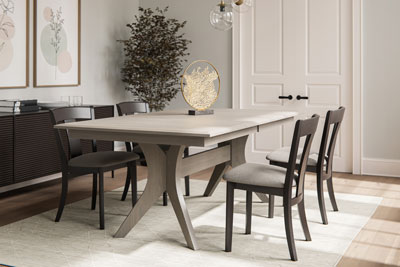 Woodside Woodworks Harper Trestle Table Dining Room Furniture Set