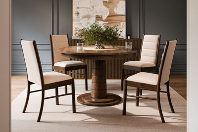 Woodside Woodworks Liam Pedestal Table Dining Room Furniture Set
