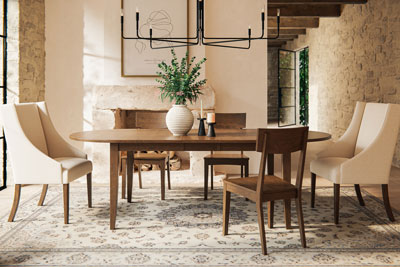 Woodside Woodworks Millbrook Leg Table Dining Room Furniture Set