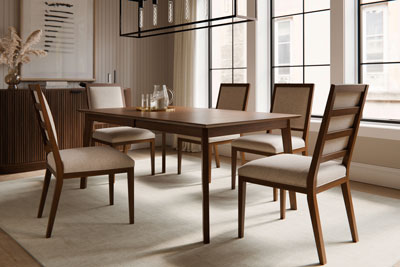 Woodside Woodworks Monterey Leg Table Dining Room Furniture Set