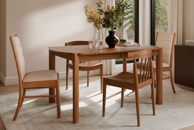 Woodside Woodworks Parson Leg Table Dining Room Furniture Set