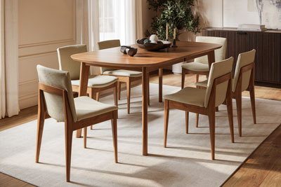 Woodside Woodworks Wilmington Leg Table Dining Room Furniture Set